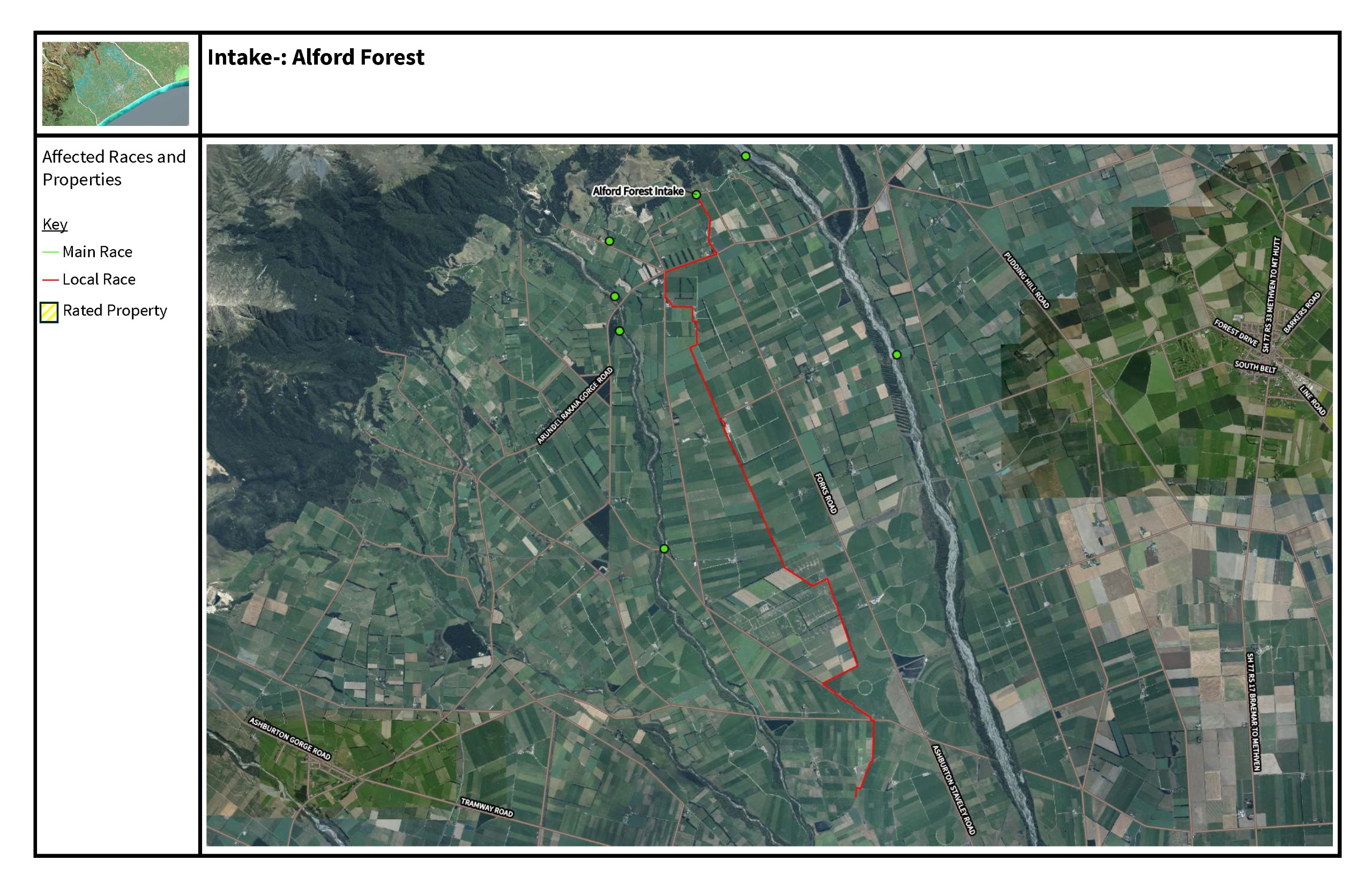 Alford Forest Intake stockwater map