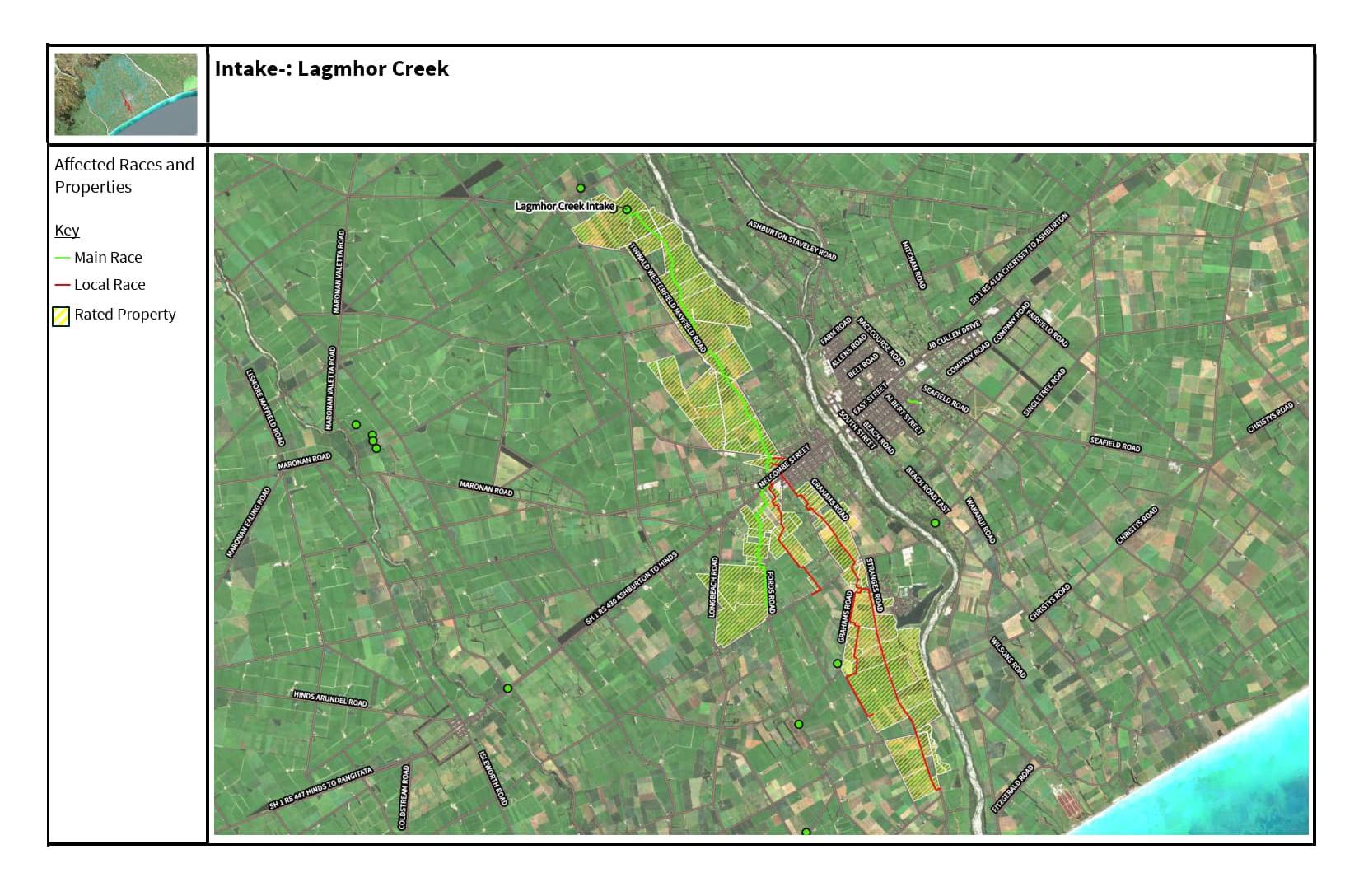 Lagmhor Creek intake map